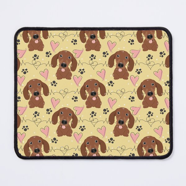 Item preview, LOVE Red Brown Dachshund Sausage Dog designed and sold by Lulupainting.