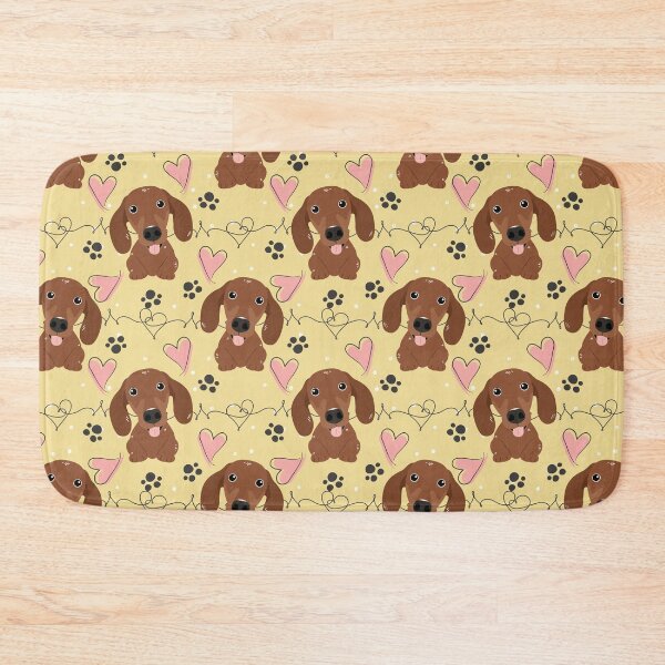 Item preview, LOVE Red Brown Dachshund Sausage Dog designed and sold by Lulupainting.