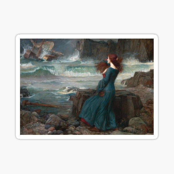 Item preview, Miranda The Tempest by John William Waterhouse, 1916 designed and sold by Vintage Wall Art.