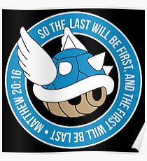 Blue Turtle Shell Poster
