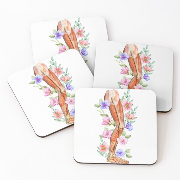 Item preview, Flowering Watercolor Anatomical Human Leg Graphic Design designed and sold by redbubbleart18.