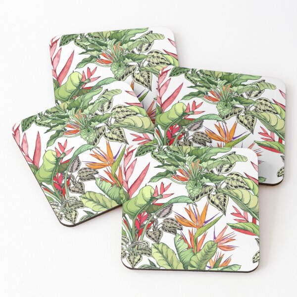 Item preview, Jungle Tropical Flowers Floral Botanical Leaves Colorful designed and sold by StudioAkubi.