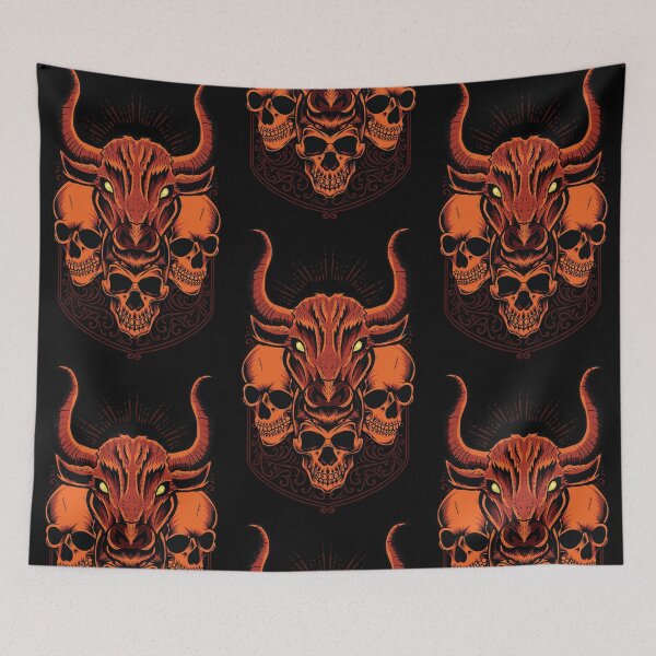 Item preview, Scary Bull Skull Graphic Design  designed and sold by zoripet Store.
