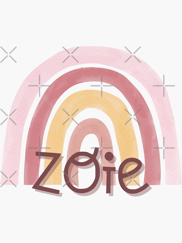 "Girl's Name Zoie" Sticker for Sale by NamesLand Redbubble
