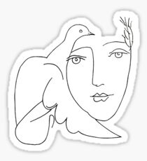Picasso a croquis le visage Sticker