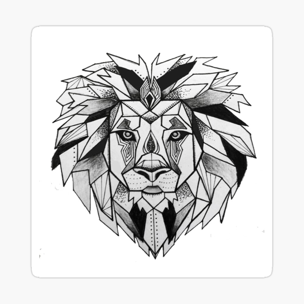 Buy Tattoo Design Lion Geometric Download Online in India - Etsy