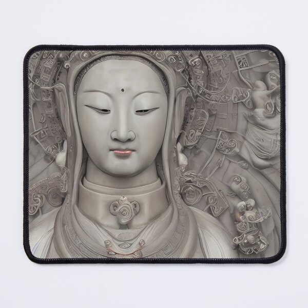 Item preview, Stone Marble Buddha Guan Yin Goddess (Buddhism Tibetan Style, Color Square Tiles) designed and sold by Digital-Davinci.