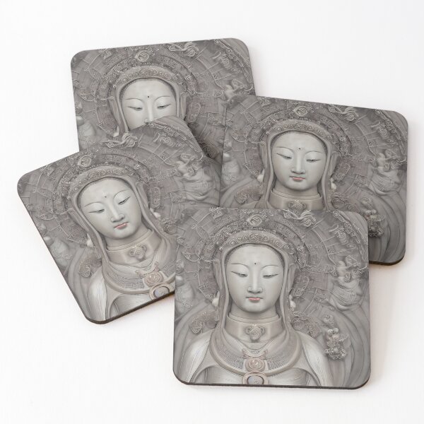Item preview, Stone Marble Buddha Guan Yin Goddess (Buddhism Tibetan Style, Color Square Tiles) designed and sold by Digital-Davinci.