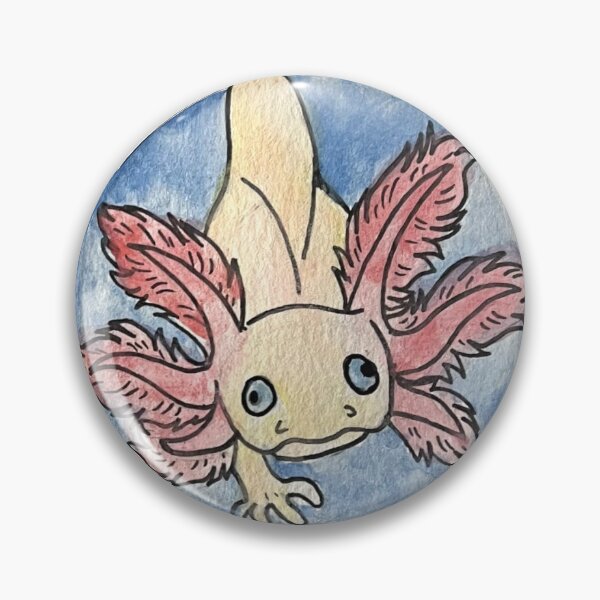 Item preview, Watercolor Leucistic Axolotl designed and sold by HorseCrimes.