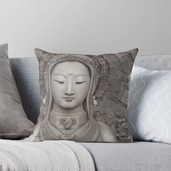 Item preview, Stone Marble Buddha Guan Yin Goddess (Buddhism Tibetan Style, Color Square Tiles) designed and sold by Digital-Davinci.