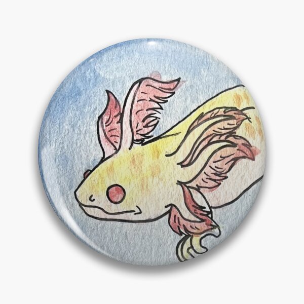 Item preview, Watercolor Albino Axolotl designed and sold by HorseCrimes.