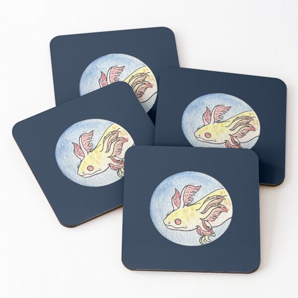 Item preview, Watercolor Albino Axolotl designed and sold by HorseCrimes.
