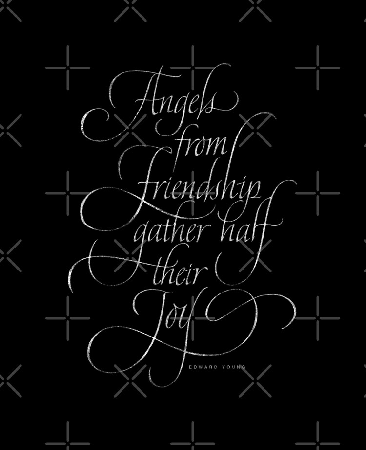 Angels From Friendship Calligraphy Chalkboard Angel Quote Christmas Chalk Lettering Ipad Case Skin By 26 Characters Redbubble