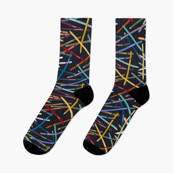 Item preview, Coloured Pencils - Rainbow on Black designed and sold by appleyards.