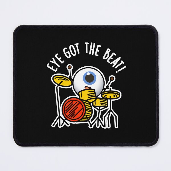 Item preview, Eye Got The Beat Funny Drummer Puns (Dark BG) designed and sold by punnybone.