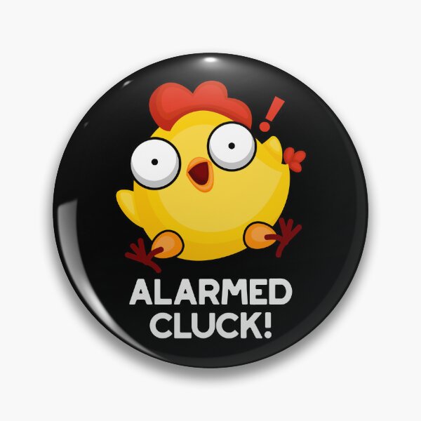 Aperçu de l'œuvre Alarme Cluck Clock Funny Chicken Puns (Dark BG) créée et vendue par punnybone.