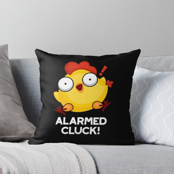 Item preview, Alarmed Cluck Clock Funny Chicken Puns (Dark BG) designed and sold by punnybone.