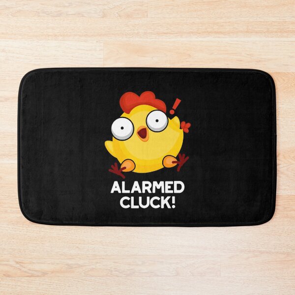 Item preview, Alarmed Cluck Clock Funny Chicken Puns (Dark BG) designed and sold by punnybone.