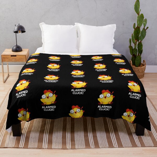 Item preview, Alarmed Cluck Clock Funny Chicken Puns (Dark BG) designed and sold by punnybone.