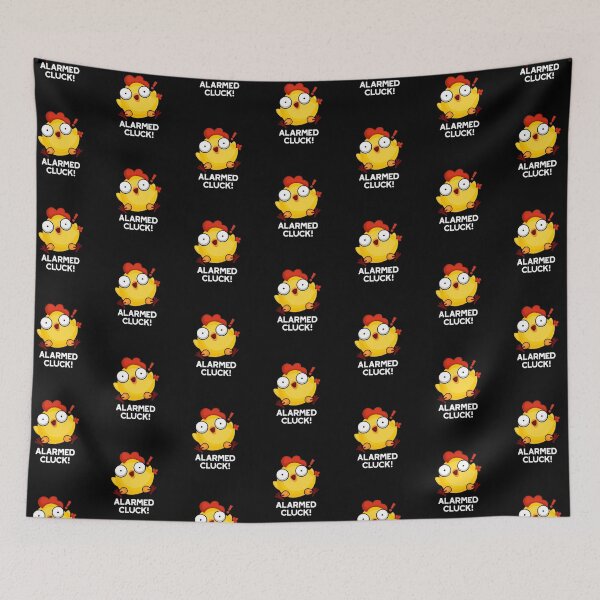 Item preview, Alarmed Cluck Clock Funny Chicken Puns (Dark BG) designed and sold by punnybone.