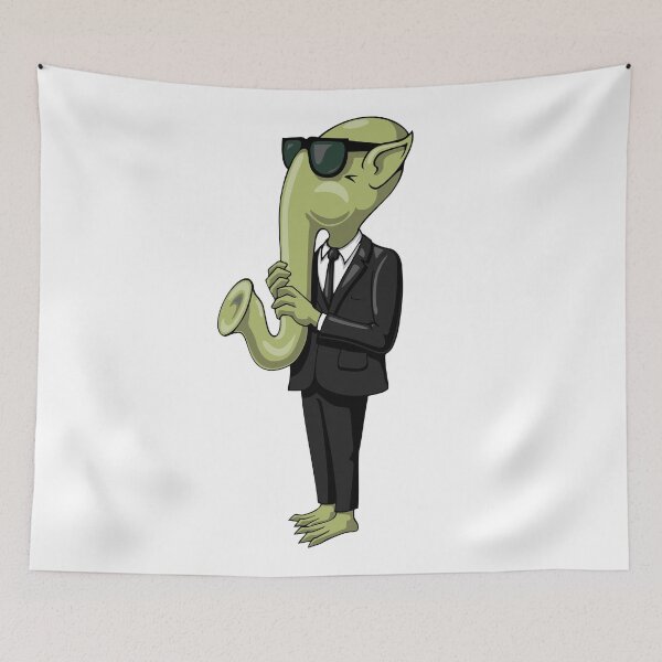 Item preview, ALIEN SAX PLAYER designed and sold by Catinorbit.