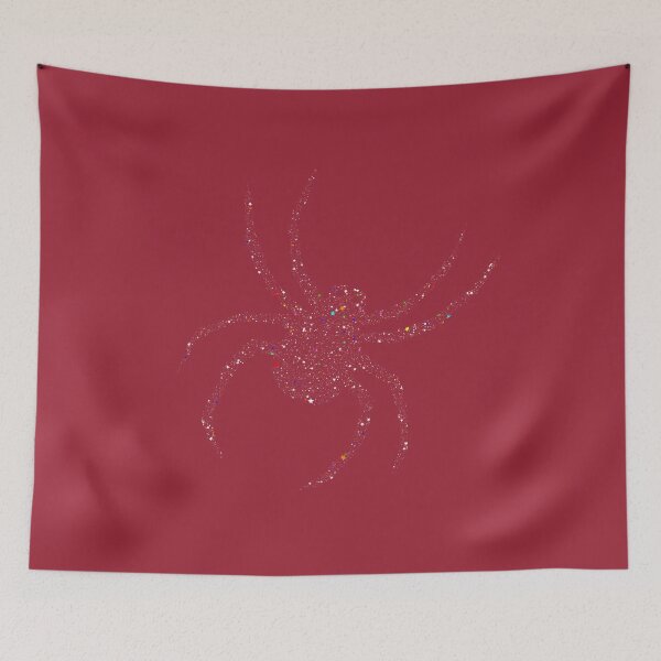Item preview, Printed image of Glitter Spider on red background designed and sold by JaReVa.