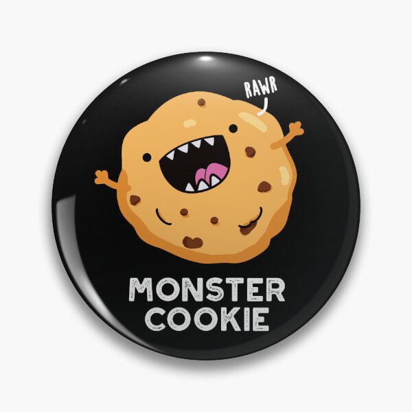 Item preview, Monster Cookie Funny Food Puns (Dark BG) designed and sold by punnybone.