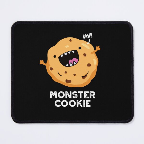 Item preview, Monster Cookie Funny Food Puns (Dark BG) designed and sold by punnybone.