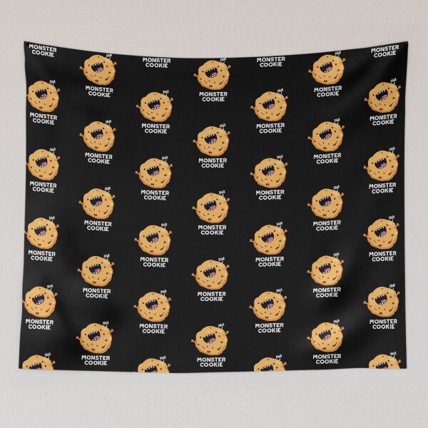 Item preview, Monster Cookie Funny Food Puns (Dark BG) designed and sold by punnybone.