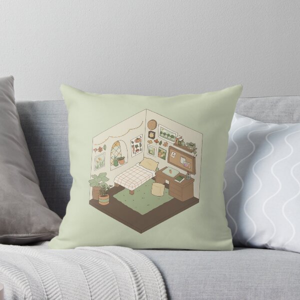 Item preview, cozy cottagecore isometric room designed and sold by megamilky.