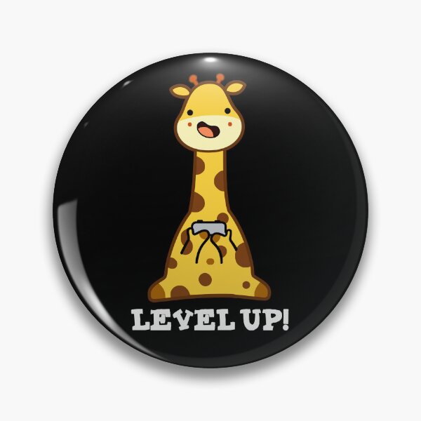 Item preview, Level Up Funny Giraffe Puns (Dark BG) designed and sold by punnybone.