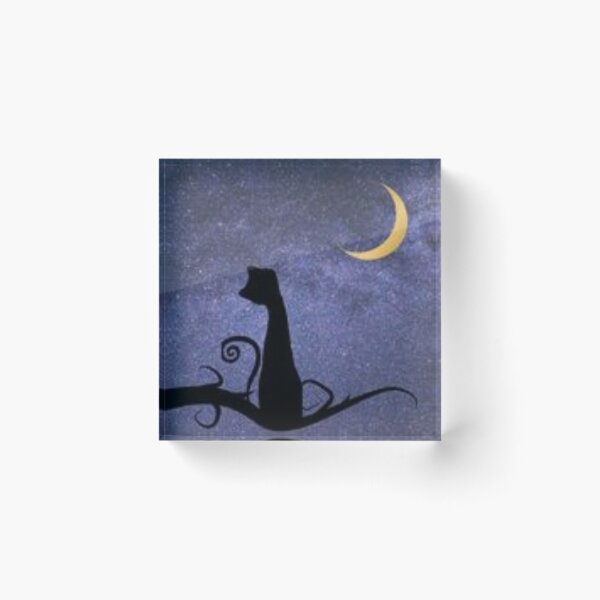 Item preview, Black Cat Moon Gazing designed and sold by RMDSCreations.