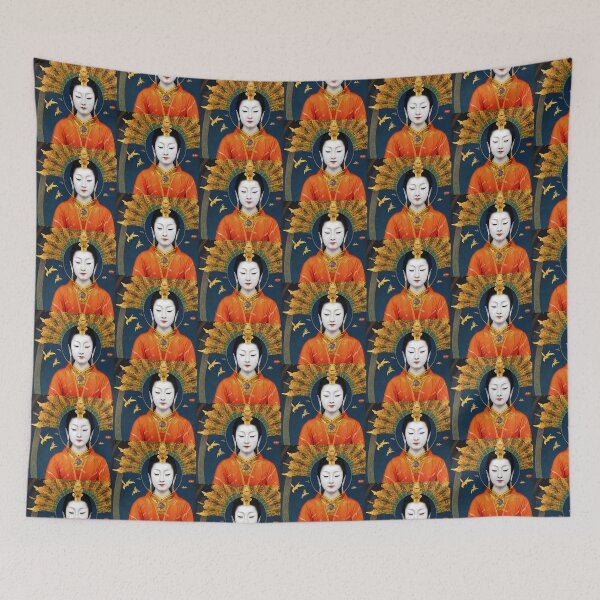 Item preview, Royal Empress Thangka Portrait Painting (Buddhism Tibetan Style, Color Square Tiles) designed and sold by Digital-Davinci.