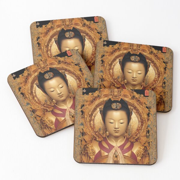 Item preview, Royal Tang Dynasty Empress Thangka Portrait Painting (Buddhism Tibetan Style, Color Square Tiles) designed and sold by Digital-Davinci.