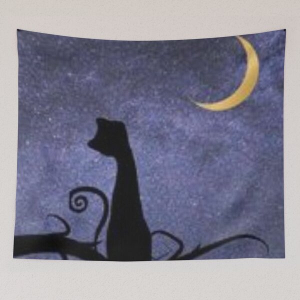 Item preview, Black Cat Moon Gazing designed and sold by RMDSCreations.