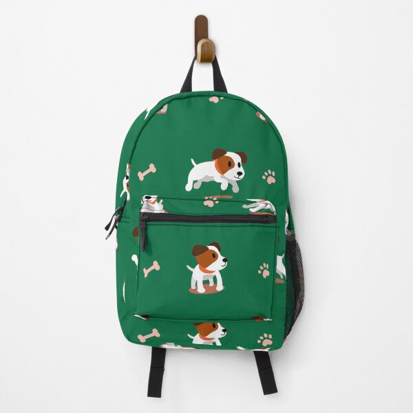 Item preview, Quintessential Dog Terrier Pup Paw Print and Bone Green Back designed and sold by FuddalanDesigns.
