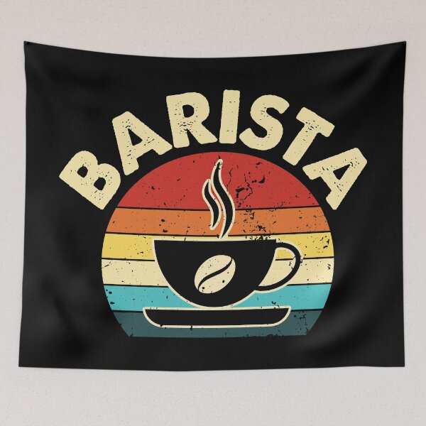 Artikelvorschau, Barista-Kaffee-Künstler-Weinlese Retro entworfen und verkauft von NestaReign.