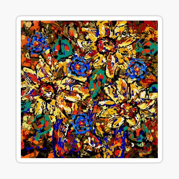 Sunflower Abstract Sticker