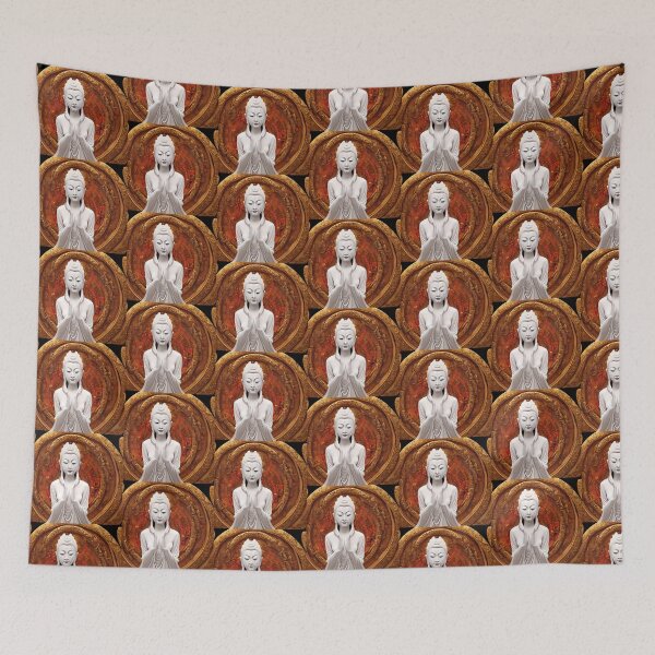Item preview, Bronze Stone Marble Statue of Empress Buddha Guan Yin Goddess (Buddhism Tibetan Style, Color Square Tiles) designed and sold by Digital-Davinci.