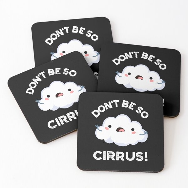 Item preview, Don't Be So Cirrus Funny Cloud Puns (Dark BG) designed and sold by punnybone.