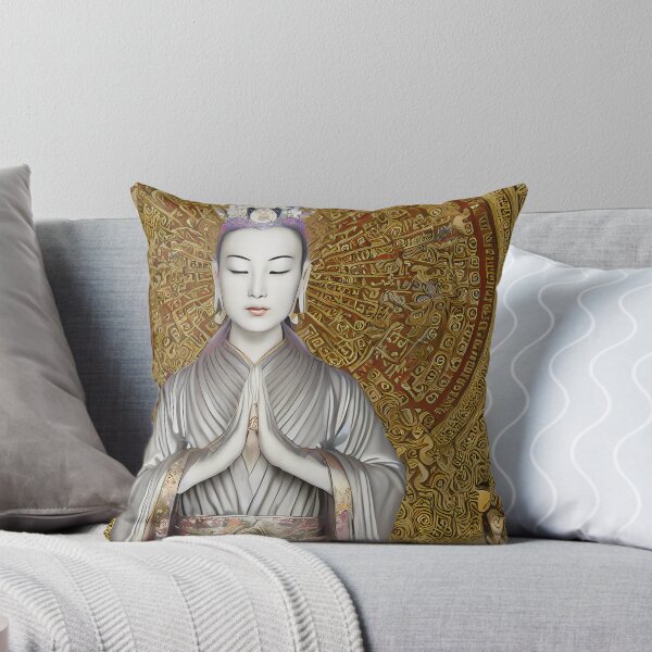 Item preview, Bronze Stone Marble Statue of Empress Buddha Guan Yin Goddess (Buddhism Tibetan Style, Color Square Tiles) designed and sold by Digital-Davinci.