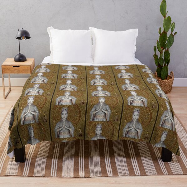 Item preview, Bronze Stone Marble Statue of Empress Buddha Guan Yin Goddess (Buddhism Tibetan Style, Color Square Tiles) designed and sold by Digital-Davinci.