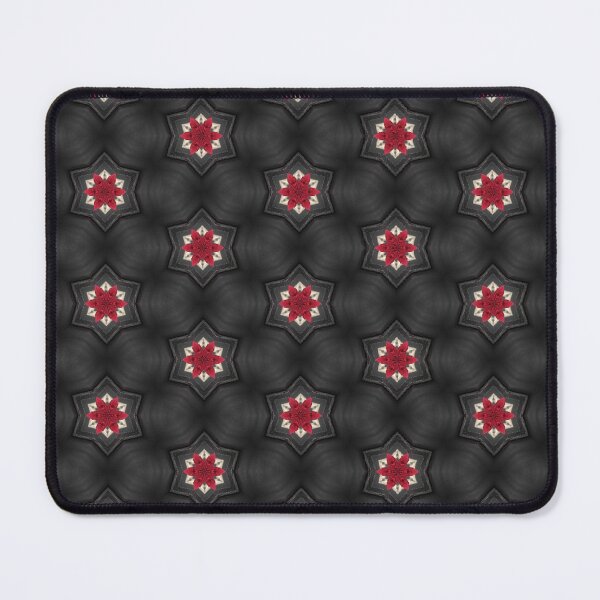 Item preview, Grey and red Textile work designed and sold by tshirtsandme.