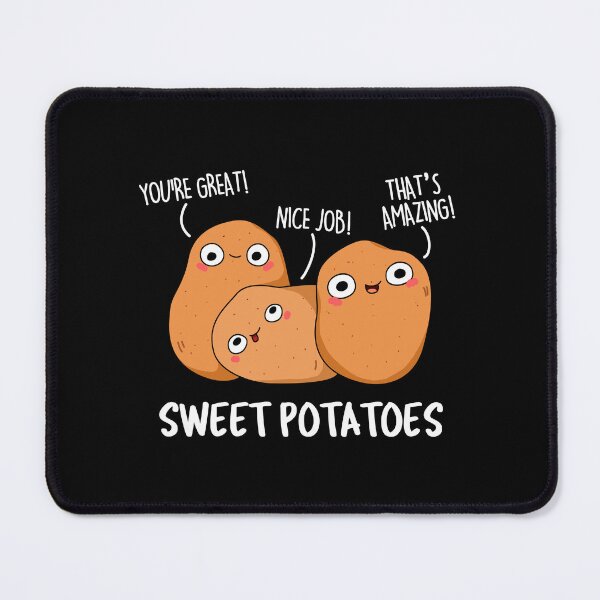 Item preview, Sweet Potatoes Funny Vegetable Puns (Dark BG) designed and sold by punnybone.