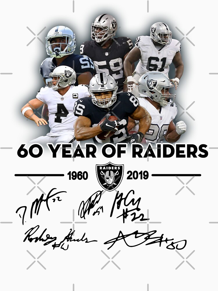 60 Years Of Oakland Raiders 1960-2019 T-Shirt