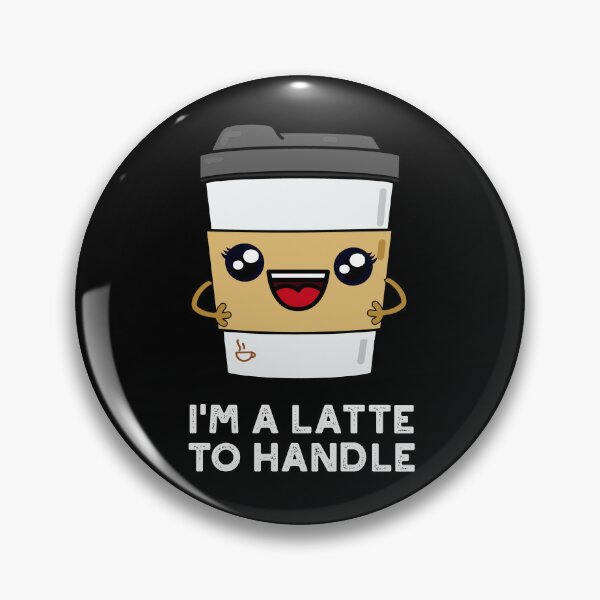 Artikelvorschau, Ich bin ein Latte, um mit lustigen, frechen Kaffee-Wortspielen umzugehen (Dark BG) entworfen und verkauft von punnybone.