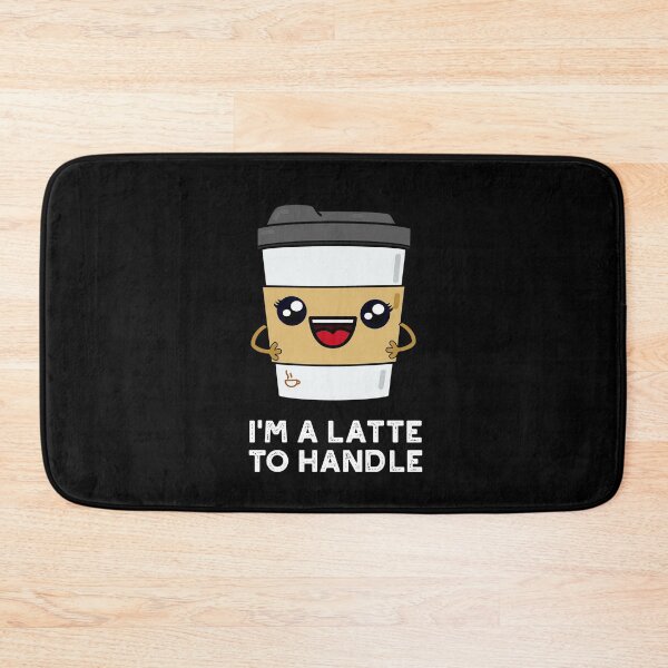 Item preview, I'm A Latte To Handle Funny Sassy Coffee Puns (Dark BG) designed and sold by punnybone.