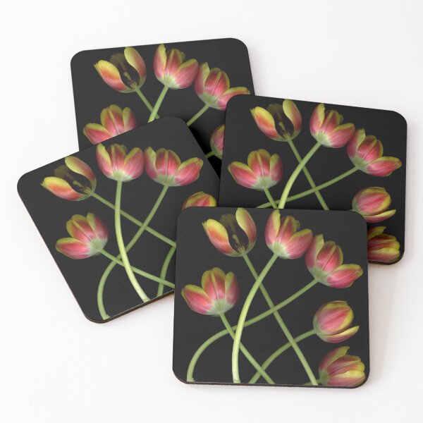 Aperçu de l'œuvre Tulip Curves Foncé Floral créée et vendue par LindasPhotoArt.