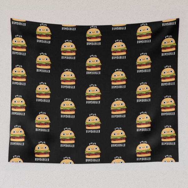 Item preview, Humburger Funny Burger Puns (Dark BG) designed and sold by punnybone.