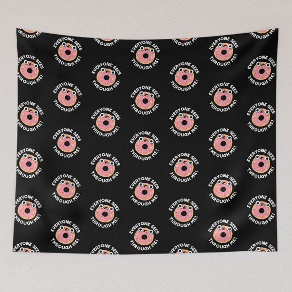 Item preview, Everyone Sees Through Me Funny Donut Puns (Dark BG) designed and sold by punnybone.